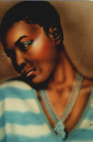 airbrush op papier; Portret 2